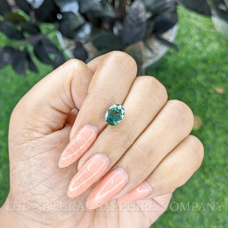 2.52 Ct. Bluish Green Sapphire from Madagascar