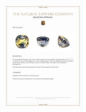 2.67 Ct. Bi Color Sapphire from Madagascar Appraisal