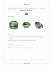 3.50 Ct. Yellowish Green Sapphire from Madagascar Appraisal