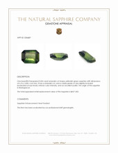 0.84 Ct. Yellowish Green Sapphire from Madagascar Appraisal