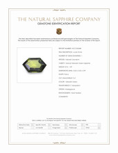 1.09 Ct. Yellowish Green Sapphire from Madagascar Scan Report