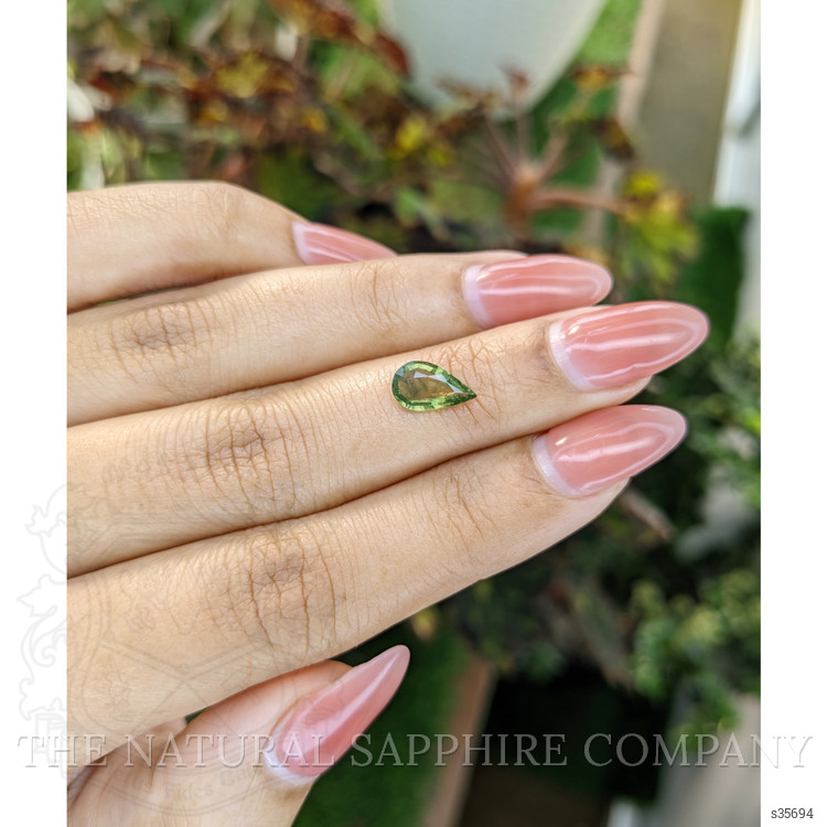 1.03 Ct. Yellowish Green Sapphire from Madagascar