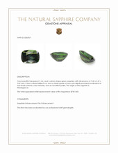 1.46 Ct. Green Sapphire from Madagascar Appraisal