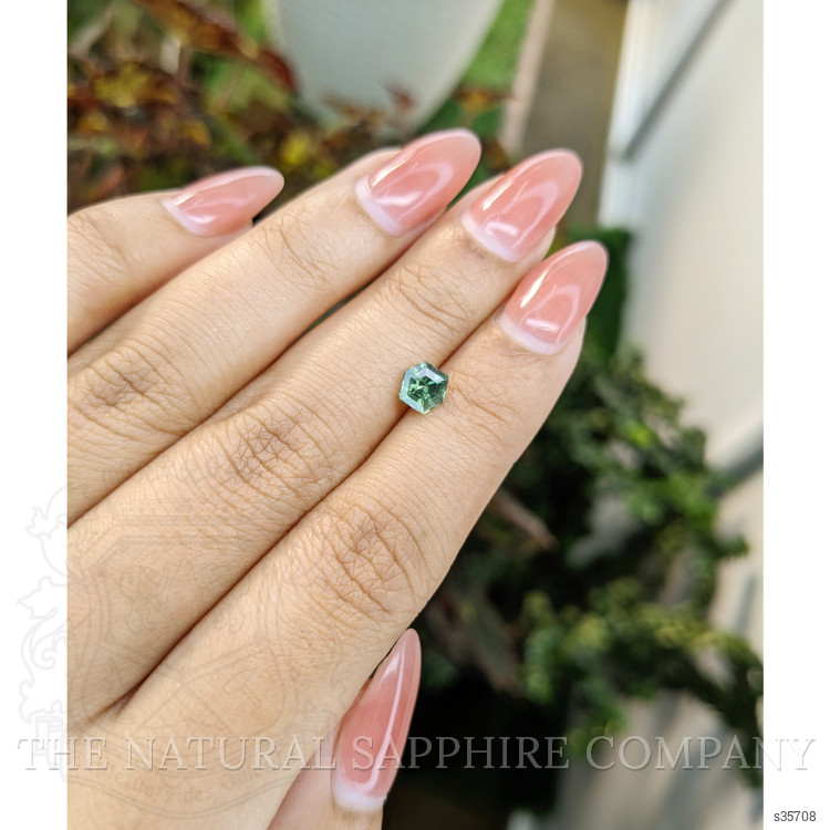 0.97 Ct. Bluish Green Sapphire from Madagascar
