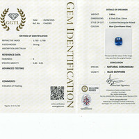 3.70 Ct. Blue Sapphire from Ceylon (Sri Lanka) Scan Report