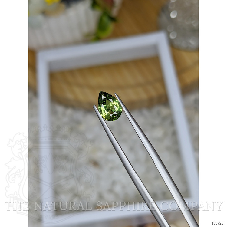 0.95 Ct. Yellowish Green Sapphire from Madagascar