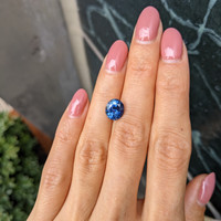 2.96 Ct. Greenish Blue Sapphire from Ceylon (Sri Lanka) Life Style