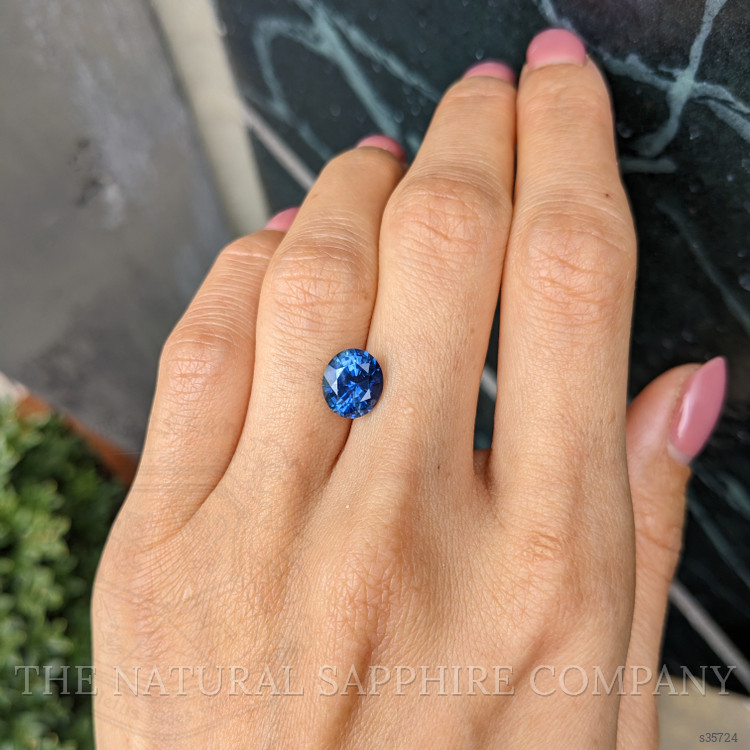 2.96 Ct. Greenish Blue Sapphire from Ceylon (Sri Lanka)