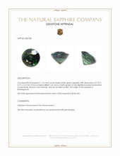 1.13 Ct. Bluish Green Sapphire from Madagascar Appraisal