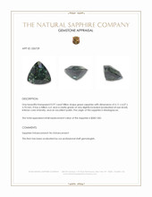 0.97 Ct. Green Sapphire from Madagascar Appraisal