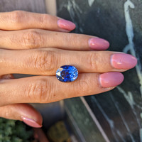 7.95 Ct. Blue Sapphire from Ceylon (Sri Lanka) Life Style