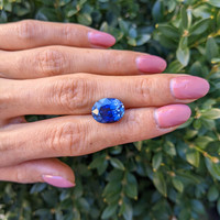 7.95 Ct. Blue Sapphire from Ceylon (Sri Lanka) Life Style