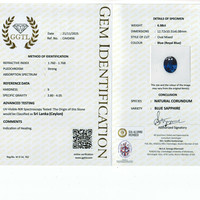 6.97 Ct. Blue Sapphire from Ceylon (Sri Lanka) Scan Report
