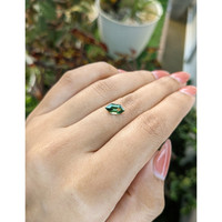 1.11 Ct. Yellowish Green Sapphire from Madagascar Life Style