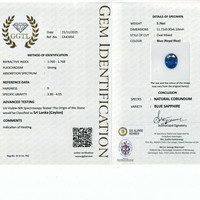 5.76 Ct. Blue Sapphire from Ceylon (Sri Lanka) Scan Report