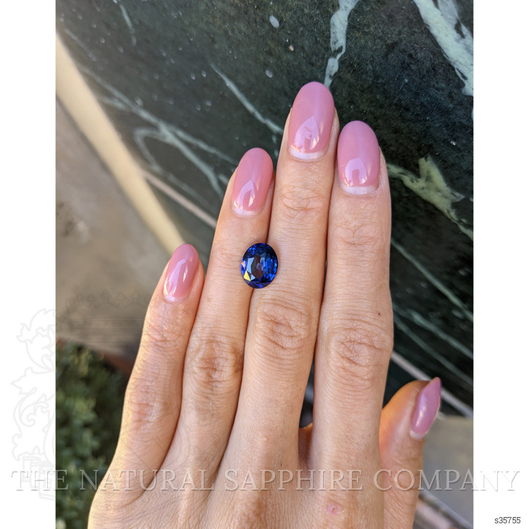 4.14 Ct. Blue Sapphire from Ceylon (Sri Lanka)
