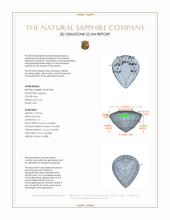 4.06 Ct. Blue Sapphire from Ceylon (Sri Lanka) 3 D Scan Report