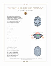 3.70 Ct. Blue Sapphire from Ceylon (Sri Lanka) 3 D Scan Report