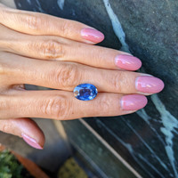 6.27 Ct. Blue Sapphire from Ceylon (Sri Lanka) Life Style