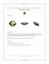 0.84 Ct. Green Sapphire from Madagascar Appraisal