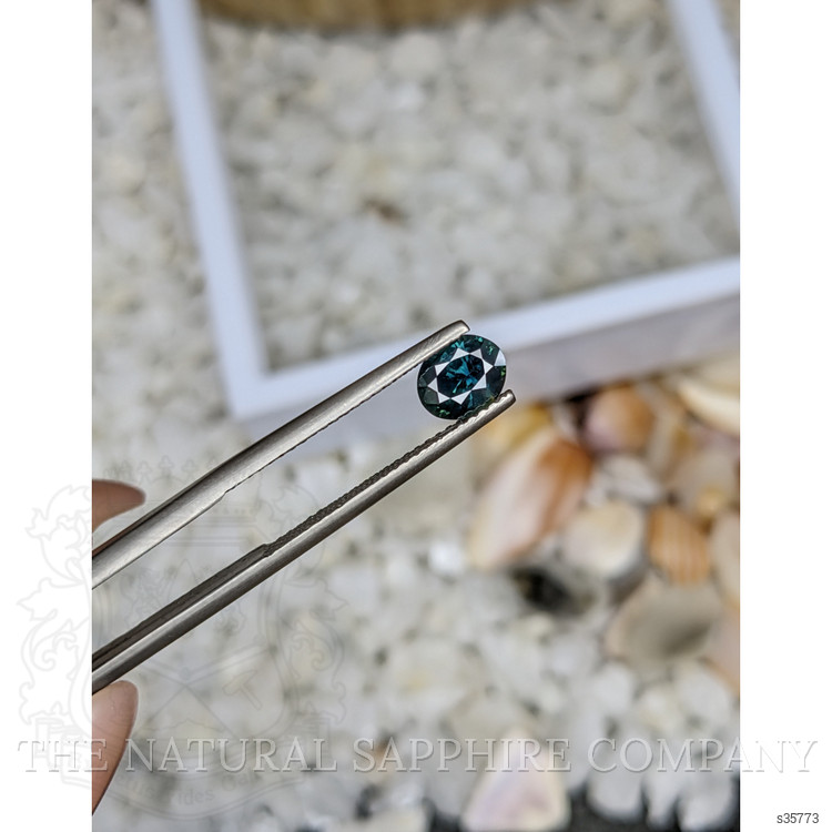0.95 Ct. Greenish Blue Sapphire from Madagascar