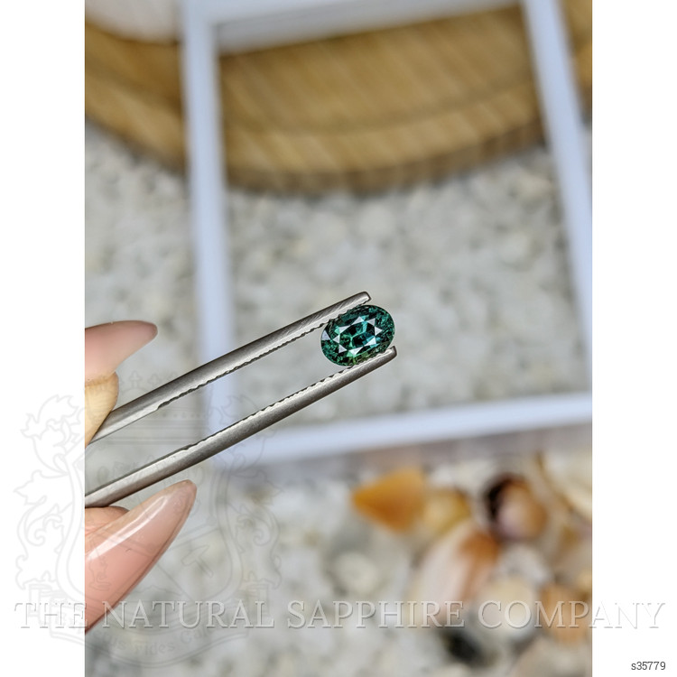 0.96 Ct. Bluish Green Sapphire from Madagascar