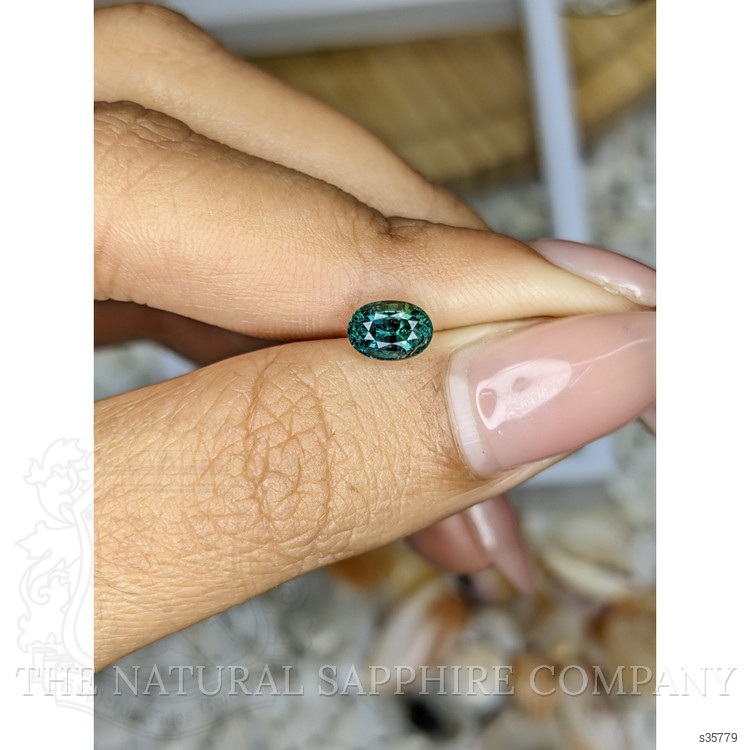 0.96 Ct. Bluish Green Sapphire from Madagascar