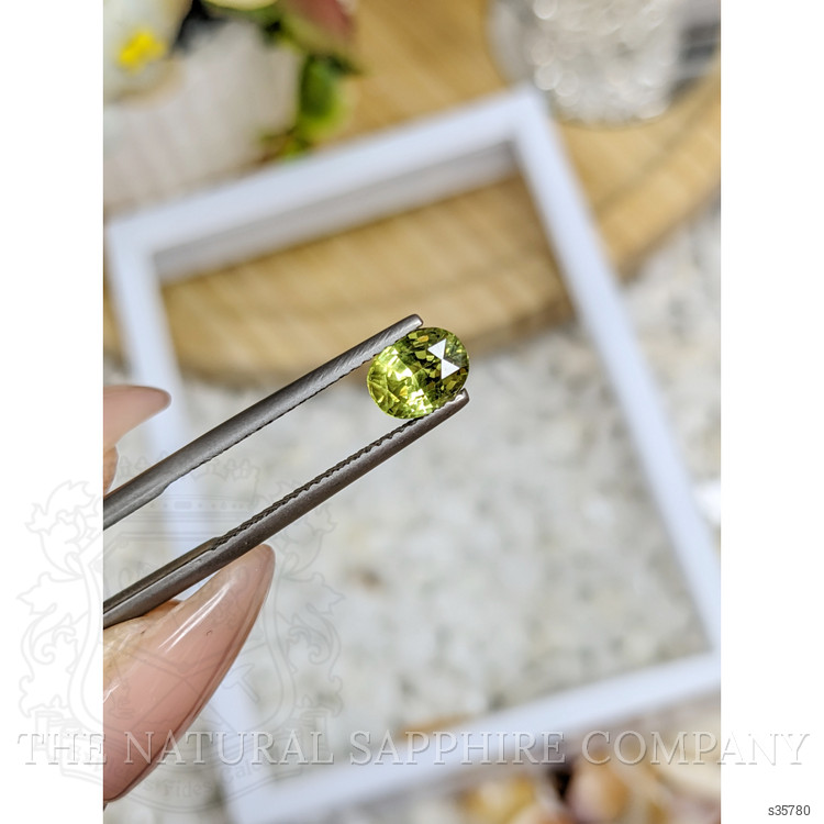 1.23 Ct. Yellowish Green Sapphire from Madagascar