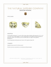 1.16 Ct. Yellow Sapphire from Madagascar Appraisal