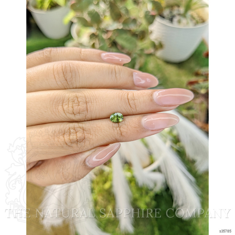 0.95 Ct. Yellowish Green Sapphire from Madagascar