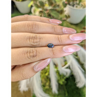 0.83 Ct. Greenish Blue Sapphire from Madagascar Life Style