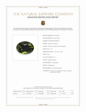 1.10 Ct. Yellowish Green Sapphire from Madagascar Scan Report