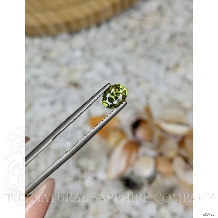 1.10 Ct. Yellowish Green Sapphire from Madagascar