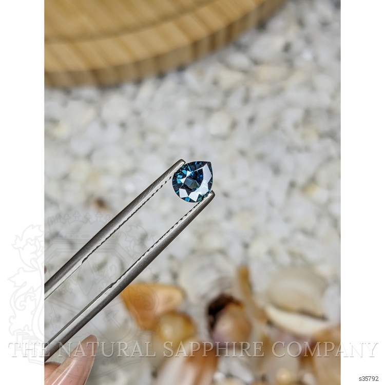 0.76 Ct. Greenish Blue Sapphire from Madagascar