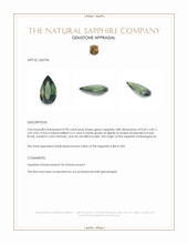 0.90 Ct. Green Sapphire from Madagascar Appraisal