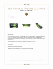 1.01 Ct. Yellowish Green Sapphire from Madagascar Appraisal