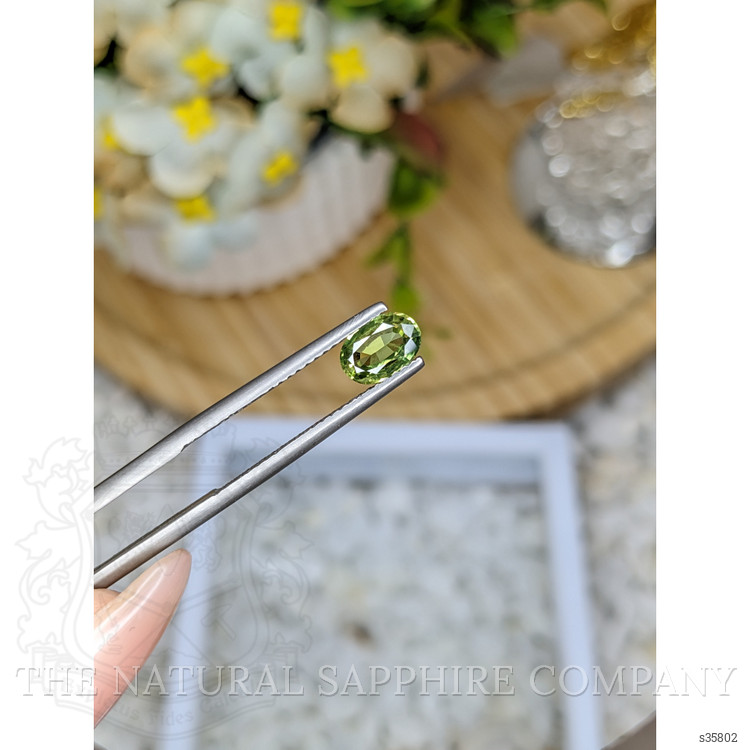 0.99 Ct. Yellowish Green Sapphire from Madagascar