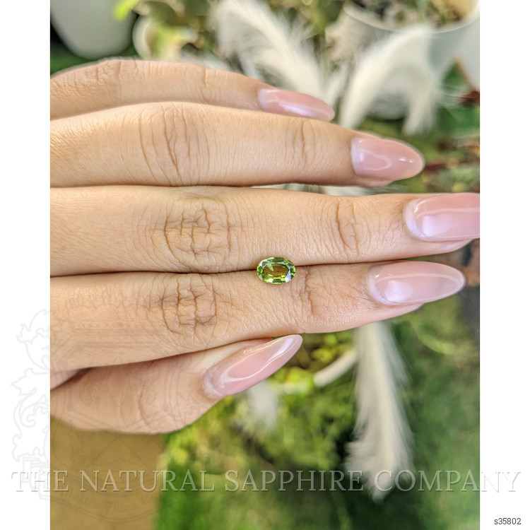 0.99 Ct. Yellowish Green Sapphire from Madagascar