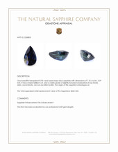 0.90 Ct. Blue Sapphire from Madagascar Appraisal