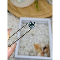 0.75 Ct. Greenish Blue Sapphire from Madagascar Life Style