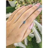 0.75 Ct. Greenish Blue Sapphire from Madagascar Life Style