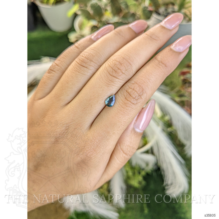 0.75 Ct. Greenish Blue Sapphire from Madagascar