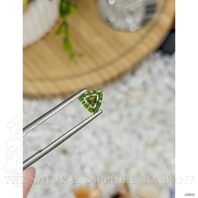 0.81 Ct. Yellowish Green Sapphire from Madagascar