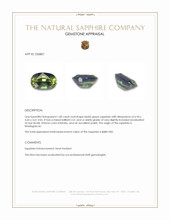 1.00 Ct. Bluish Green Sapphire from Madagascar Appraisal