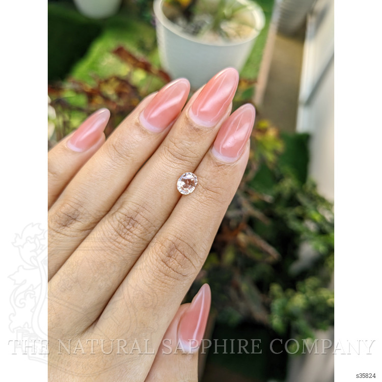 1.10 Ct. Peach Sapphire from Ceylon (Sri Lanka)