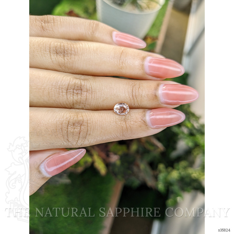 1.10 Ct. Peach Sapphire from Ceylon (Sri Lanka)