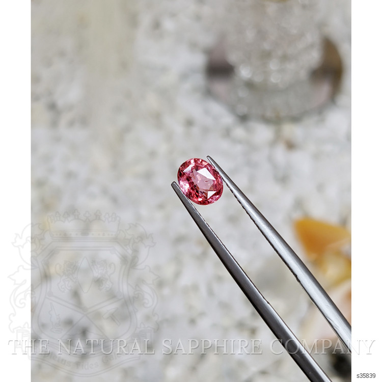 1.01 Ct. Reddish Pink Sapphire from Ceylon (Sri Lanka)