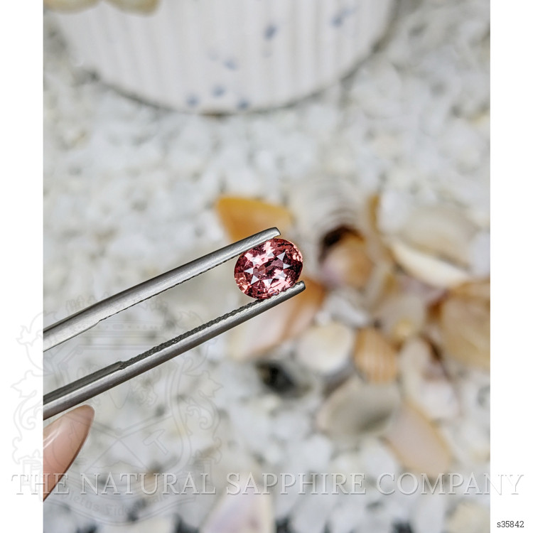 1.11 Ct. Pinkish Brown Sapphire from Ceylon (Sri Lanka)