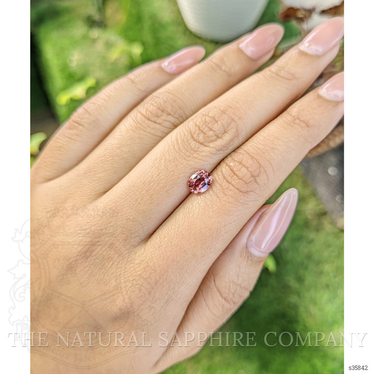 1.11 Ct. Pinkish Brown Sapphire from Ceylon (Sri Lanka)