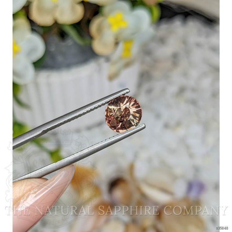 2.29 Ct. Pinkish Brown Sapphire from Ceylon (Sri Lanka)